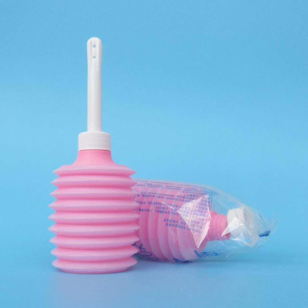 LS-Enema Bulb Syringe, Enema Cleanser& Vaginal Douche 200ml Capacity for Personal Health GYNECOLOGICAL Scrubber (Pink)