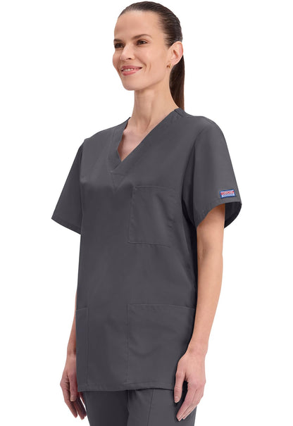 Cherokee Womens Unisex V-Neck Top
