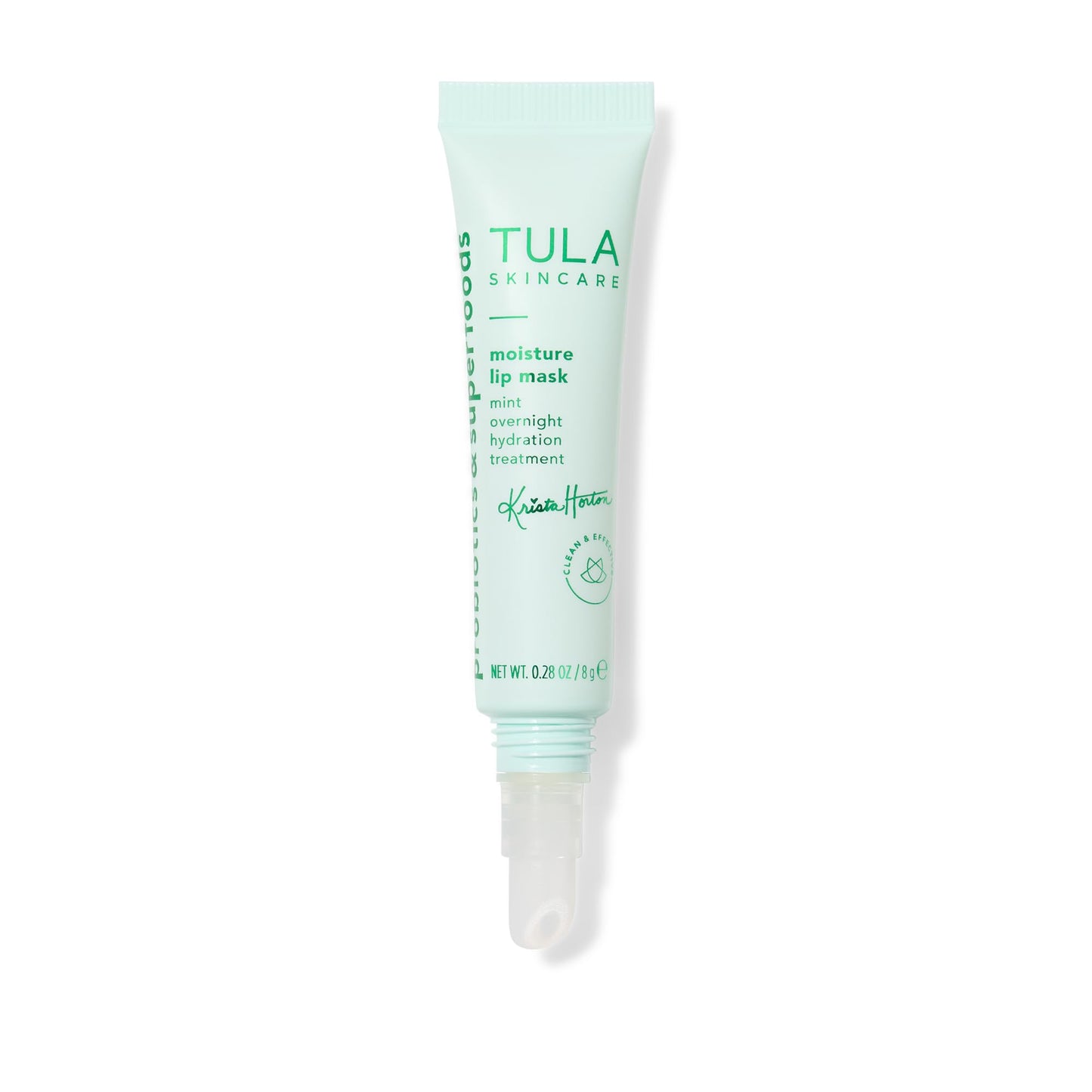 TULA Skin Care Krista Horton Moisture Lip Mask - Peptides, Hyaluronic Acid, Vitamin E & Mint Oil deeply Nourish & Hydrate lips, 0.28 oz.