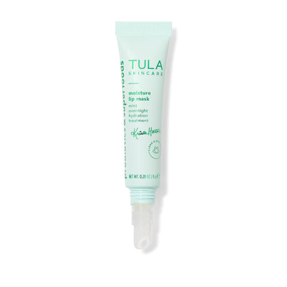 TULA Skin Care Krista Horton Moisture Lip Mask - Peptides, Hyaluronic Acid, Vitamin E & Mint Oil deeply Nourish & Hydrate lips, 0.28 oz.