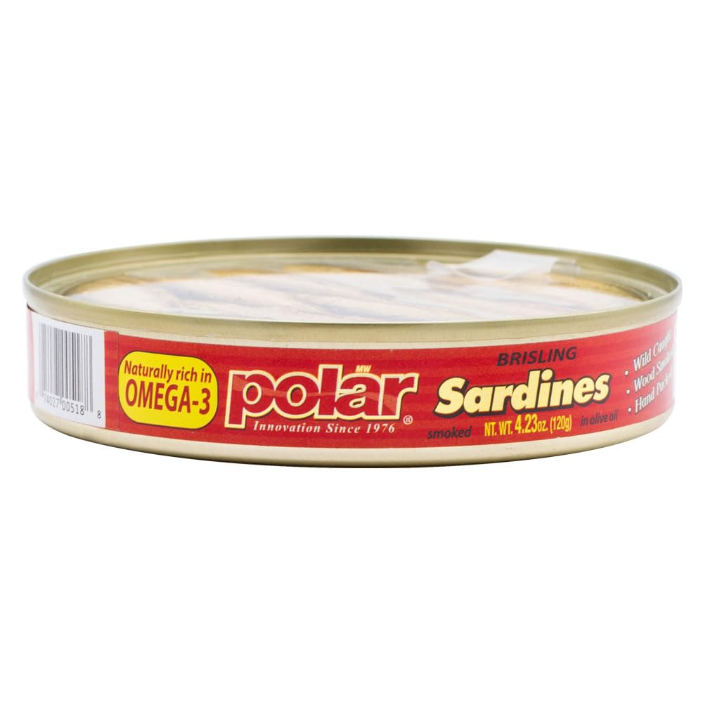 MW Polar Brisling Sardines, Smoked in Olive Oil, 4.23-Ounce