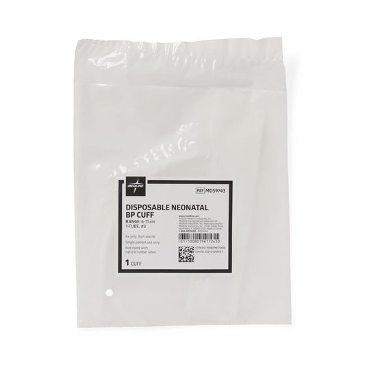 Neonatal 1-Tube BP Cuff with Luer Slip Connector, Neonatal Size 3,1,Each,MDS9743H