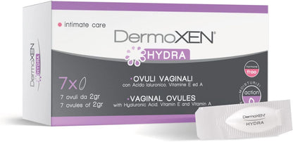 Hydra Vaginal Suppositories with Hyaluronic Acid | Hormone-Free Vaginal Moisturizer for Dryness, Itching & Discomfort | Feminine Care for Menopause & Postpartum | Aloe Vera | 7 st.