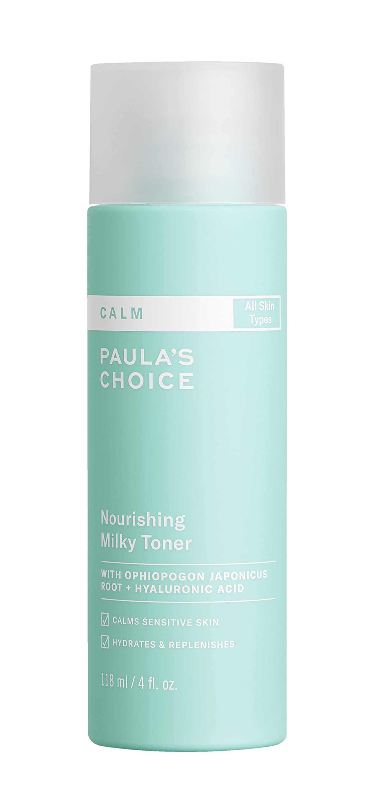 Paula’s Choice Calm Nourishing Milky Toner for Sensitive Skin, Calms + Soothes Redness, Suitable for Rosacea-Prone & Eczema-Prone Skin, Fragrance-Free, 4 Fl Oz.