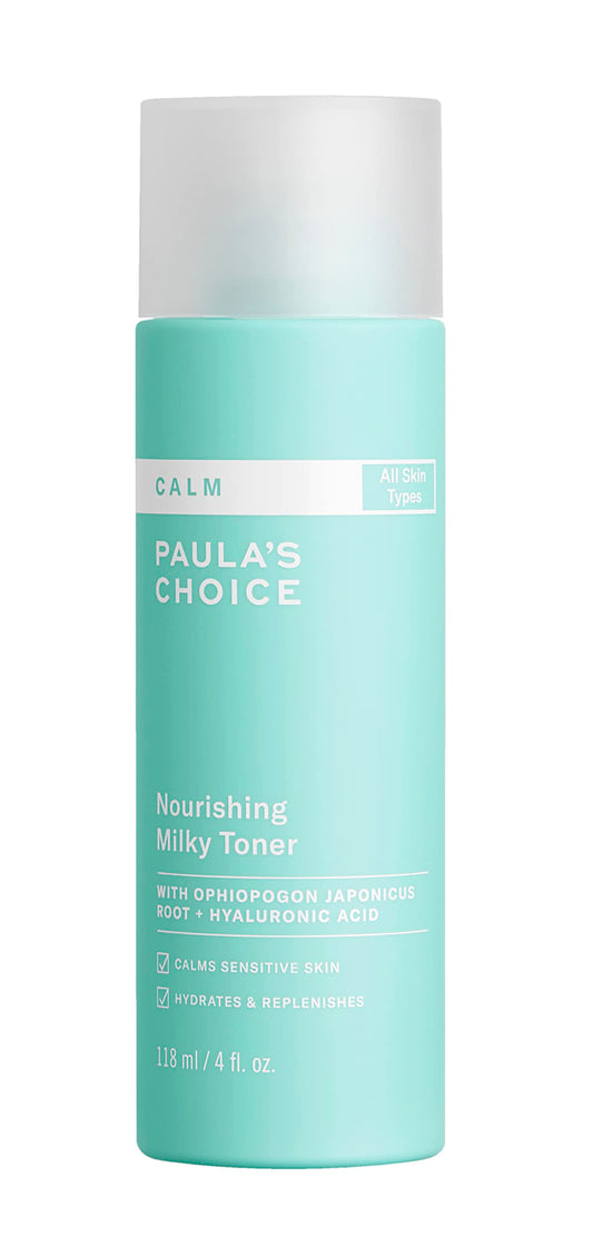 Paula’s Choice Calm Nourishing Milky Toner for Sensitive Skin, Calms + Soothes Redness, Suitable for Rosacea-Prone & Eczema-Prone Skin, Fragrance-Free, 4 Fl Oz.