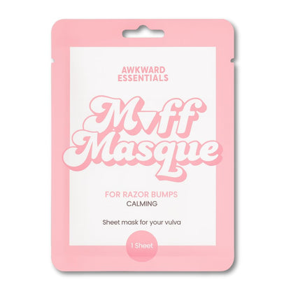 Awkward Essentials Muff Masque Moisturizing Plant-Based Vajacial Mask for Women, Hydrating Vulva Care Sheet Mask Relieves Vaginal Dryness, Itching & Hydrates Hair