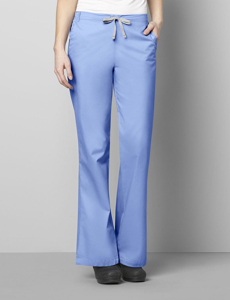 WonderWink Women's Plus-Size Wonderwork Flare Leg Scrub Pant, Ceil Blue, 4X-Large