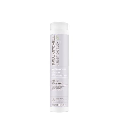 Paul Mitchell Clean Beauty Repair Shampoo, Strengthens and Protects, For Damaged, Brittle Hair