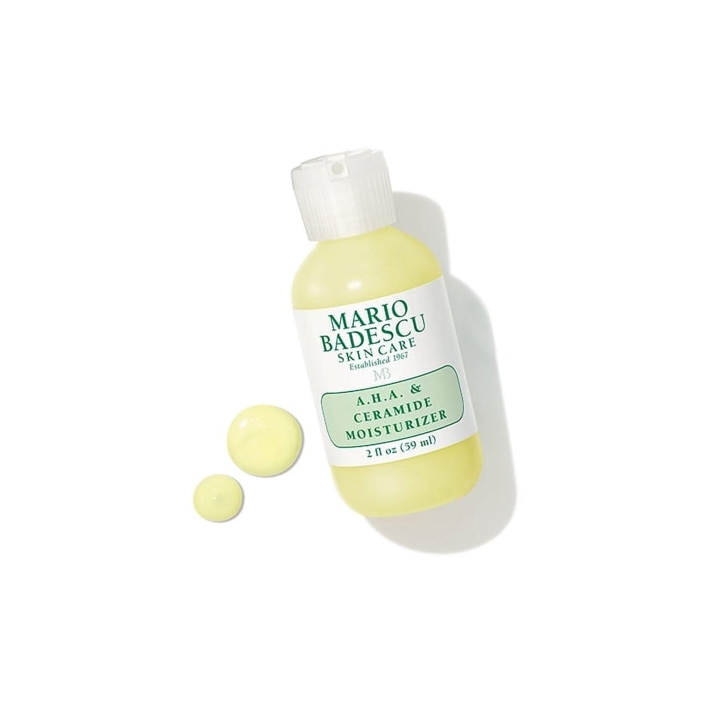 Mario Badescu A.H.A. & Ceramide Face Moisturizer for Women and Men, Ideal Facial Moisturizer for Combination or Oily Skin, Lightweight and Non-greasy Nighttime Moisturizer Face Cream, 2 Fl Oz