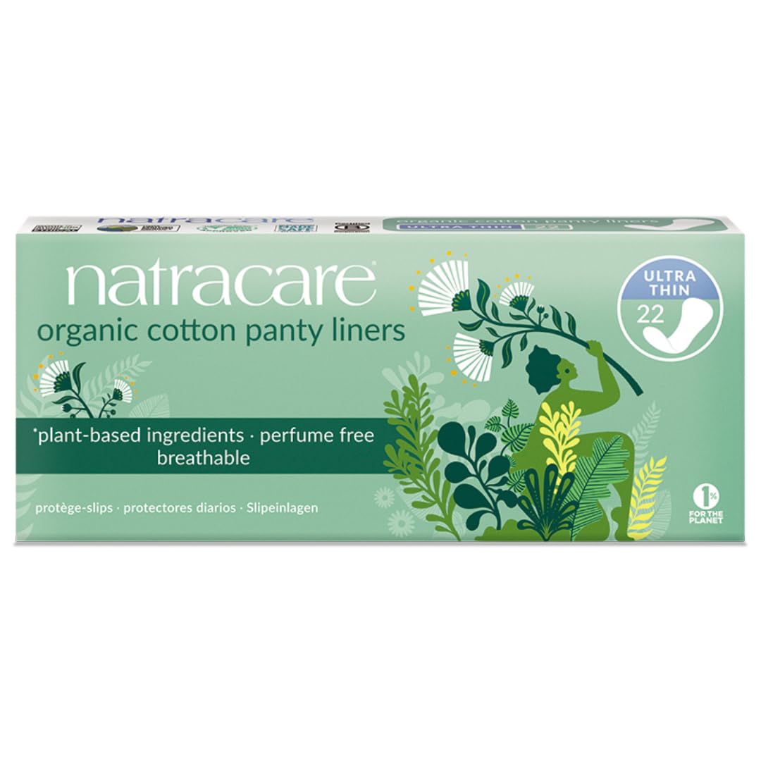 Panty Liners, Cotton, 22 ct, 5 Boxes (110 Liners Total)