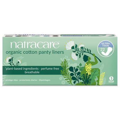 Panty Liners, Cotton, 22 ct, 5 Boxes (110 Liners Total)