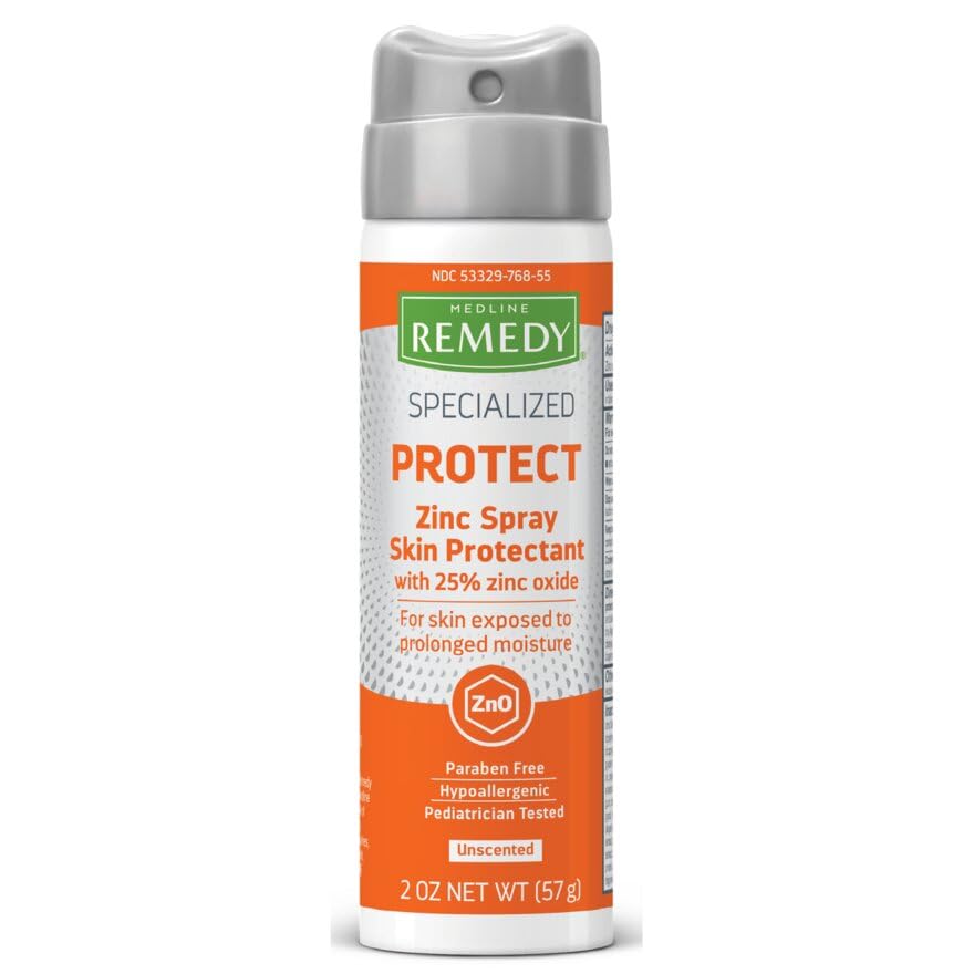 Medline Remedy Specialized Zinc Spray Skin Protectant, 2 oz, Case of 30