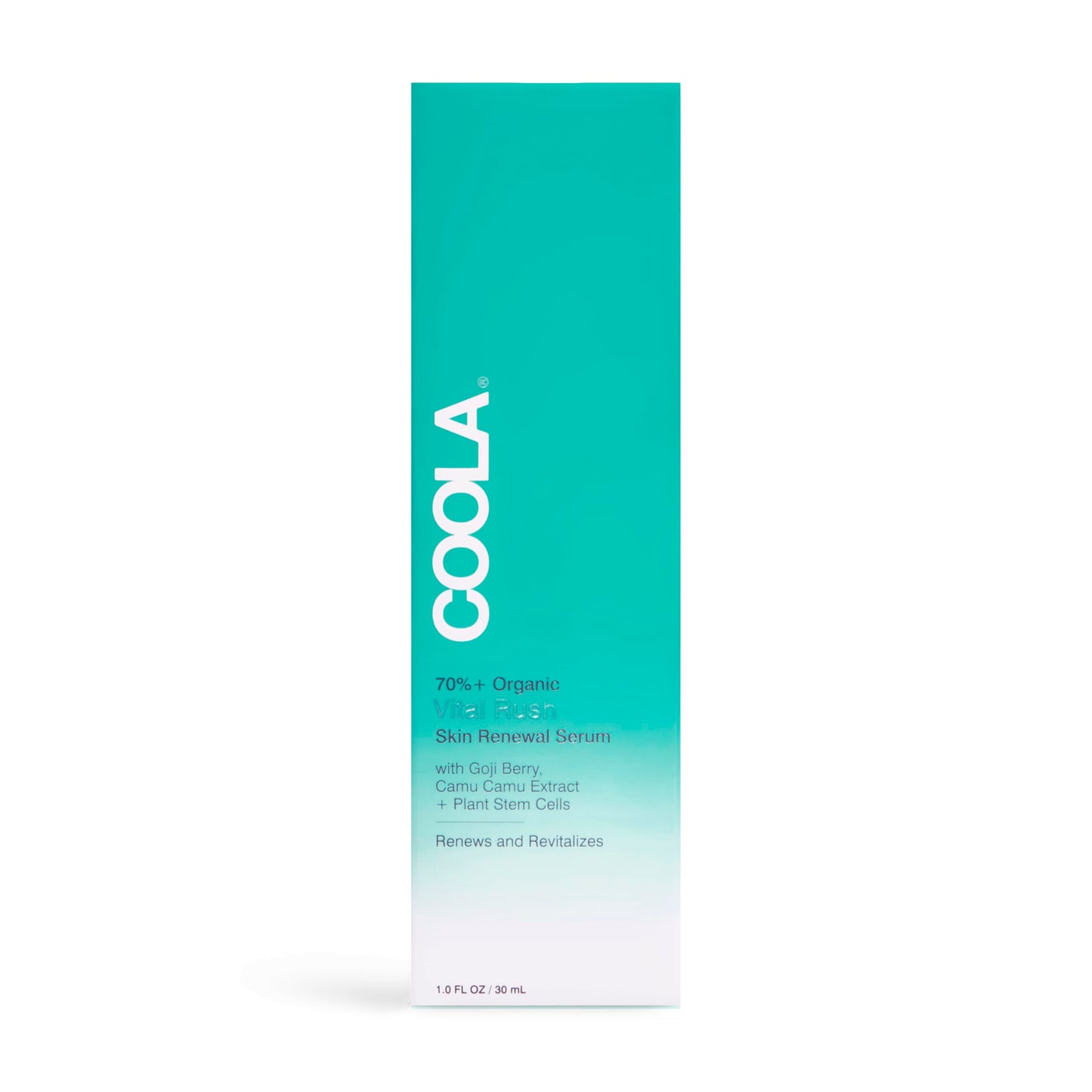 COOLA Organic Vital Rush Skin Renewal Serum, Dermatologist Tested Skin Barrier Protection with Vitamin C and Hyaluronic Acid, Vegan and Gluten Free, 1 Fl Oz