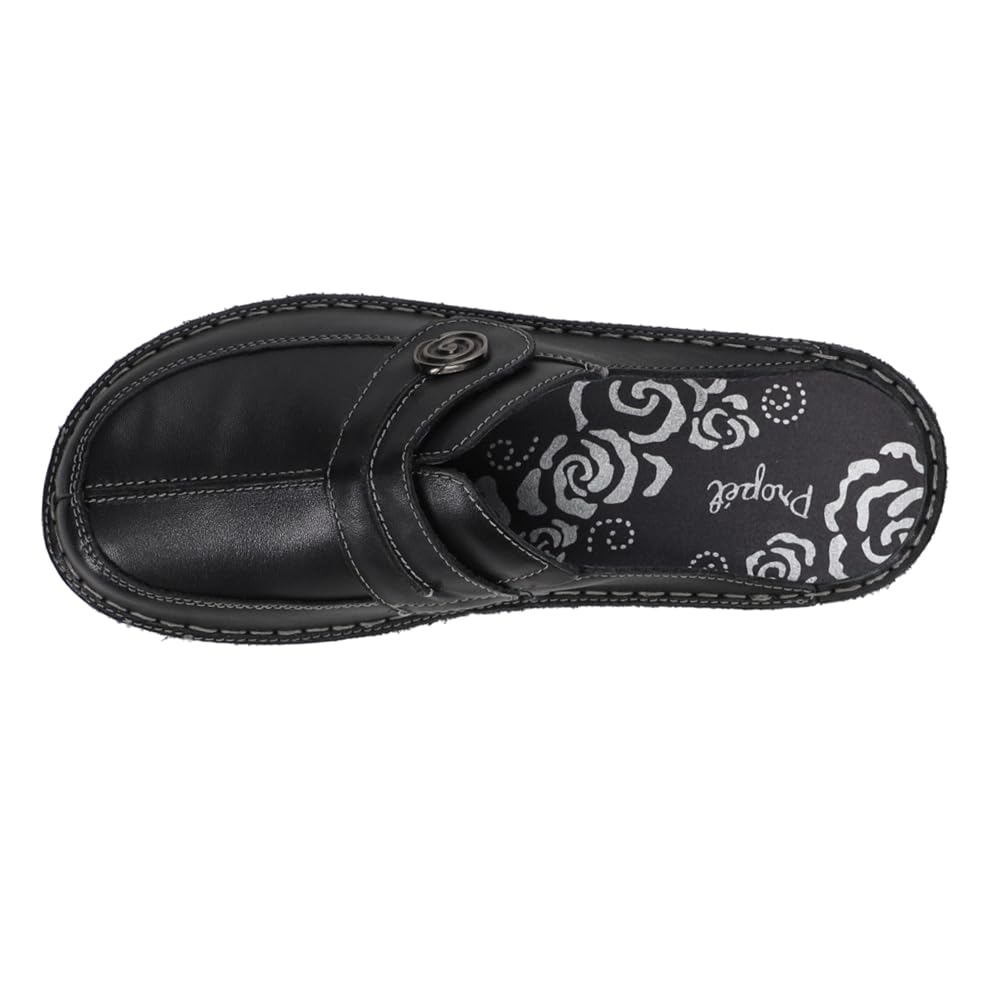 Propet Womens Jana Slip On Clogs Work Safety Shoes Casual - Blue