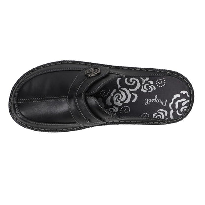 Propet Womens Jana Slip On Clogs Work Safety Shoes Casual - Blue