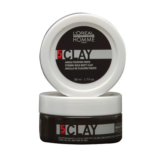 L'Oréal Professionnel Paris Styling Clay For Men - Strong Hold, Adds Texture with Matte Finish, For All Hair Types