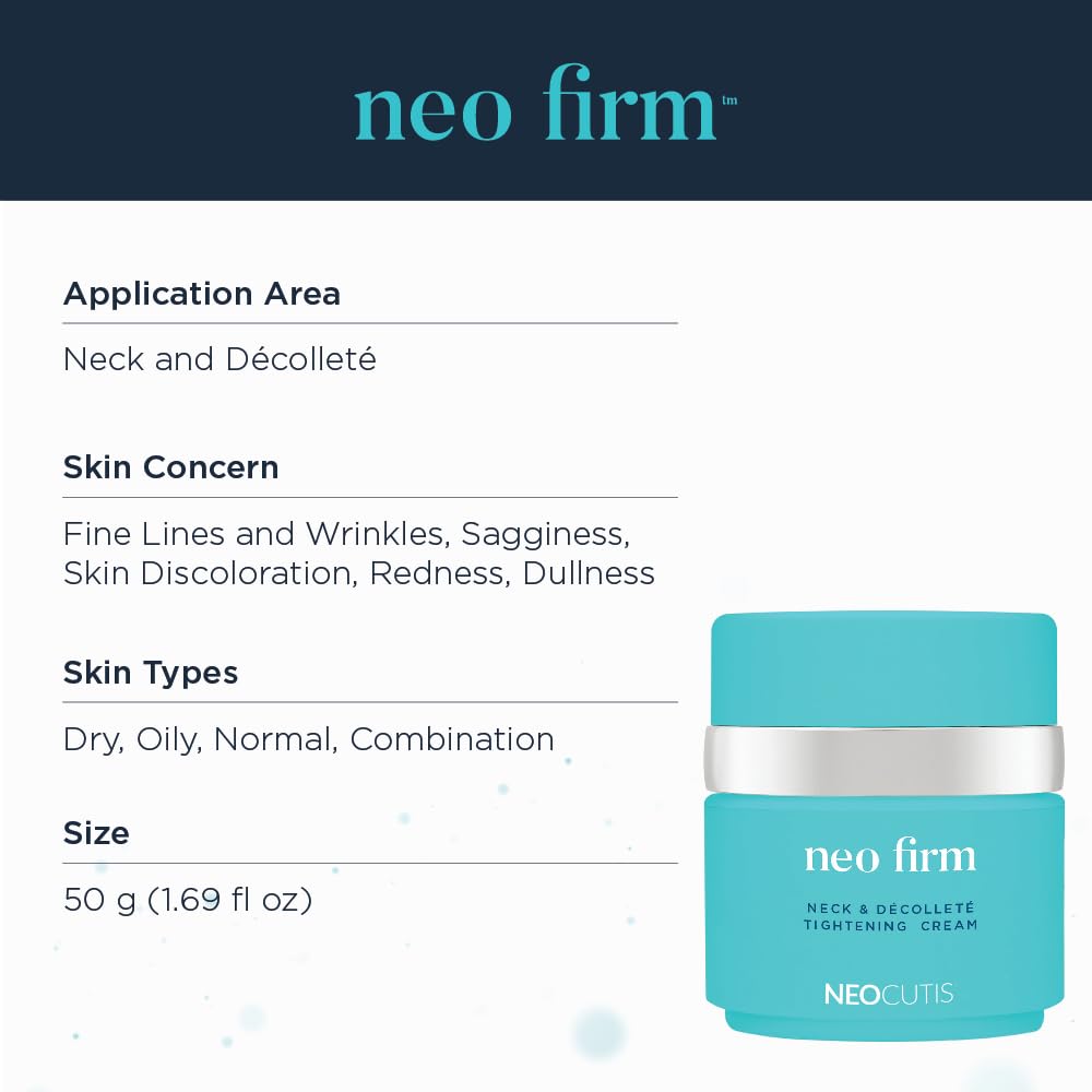 NEOCUTIS Neo Firm - Neck and Décolleté Firming Cream - Skin Tightening and Anti-Aging - 50ml