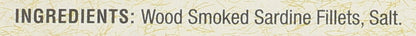 Bar Harbor Wild Smoked Sardine Fillets, Skinless Boneless, 6.7 Ounce
