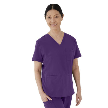 Medline Lexington AVE Women's Scrub Top, Teal, Size Medium, Each