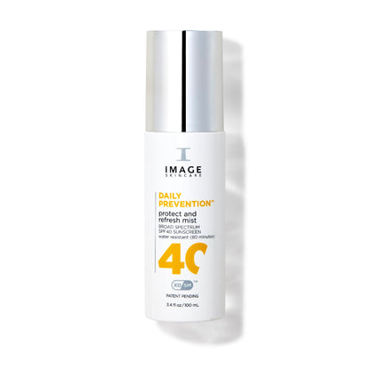IMAGE Skincare DAILY PREVENTION Protect & Refresh Mist, SPF 40 Broad Spectrum Sunscreen Spray, 3.4 Fl Oz