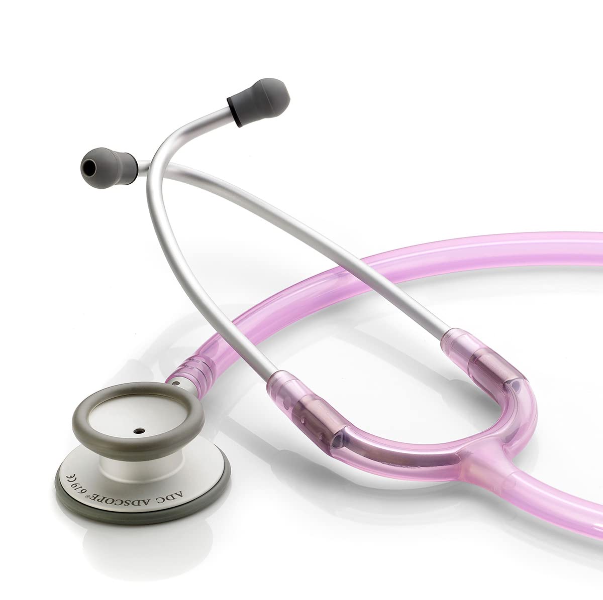 ADC - 619FL Adscope Lite 619 Ultra Lightweight Clinician Stethoscope with Tunable AFD Technology, Rose Quartz