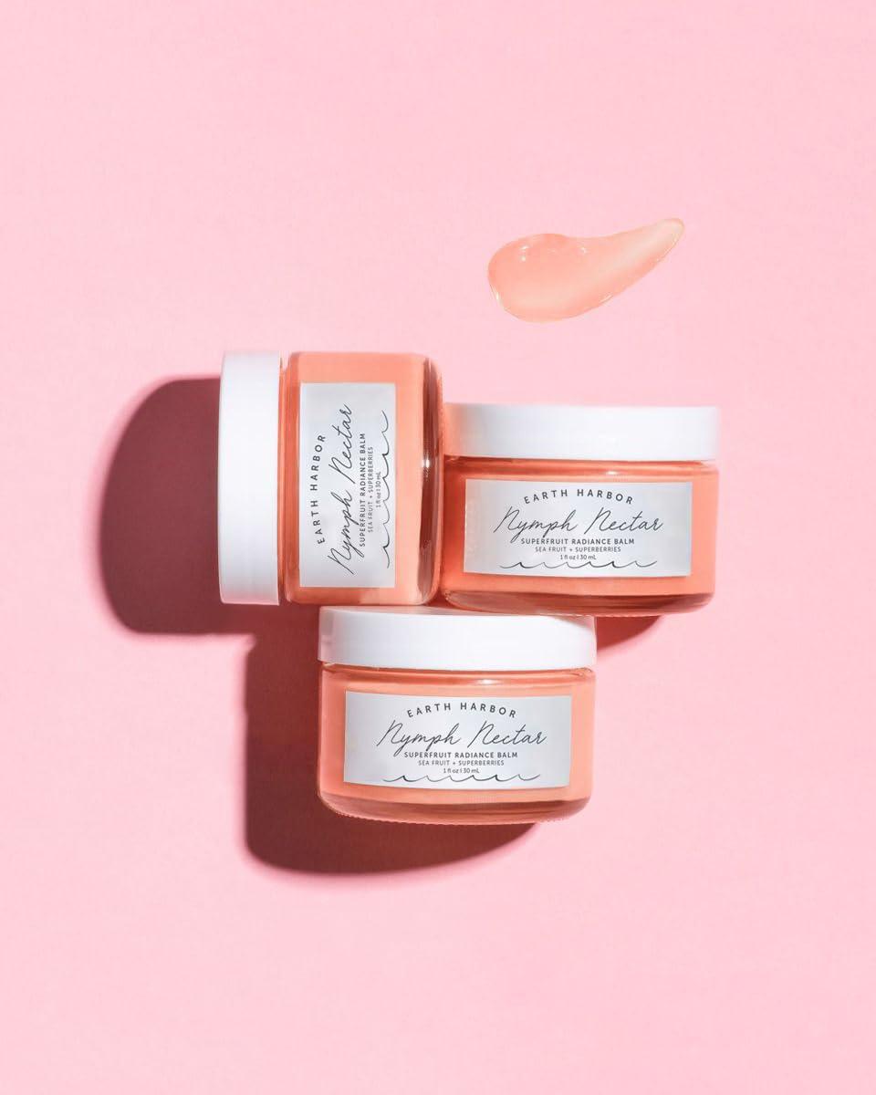 Earth Harbor | NYMPH NECTAR Superfruit Radiance Balm | Deep Moisturizer and Sleeping Mask | Superberries + Sea Fruit | 100% Natural + Vegan | 1 oz