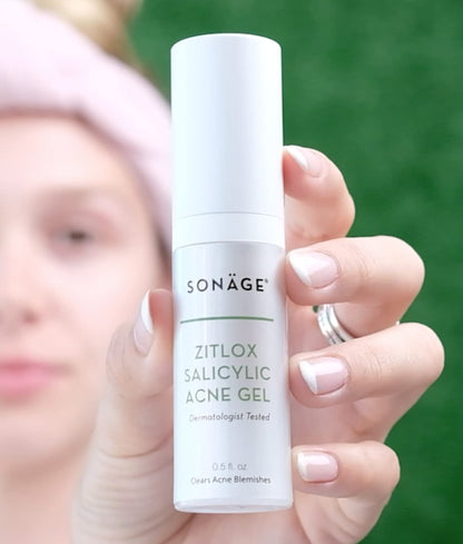 Sonage Zitlox Salicylic Acne Gel: Spot Treatment with Tea Tree Oil | Clears Acne Blemishes | Benzoyl Peroxide Alternative