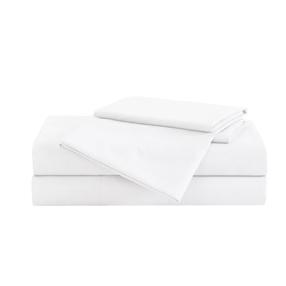 London Fog Garment Washed Solid Sheet Set White Microfiber 4-Piece King Sheet Set, Solid Themed, Deep Pocket, Adult and Teen, Oeko-TEX Certified