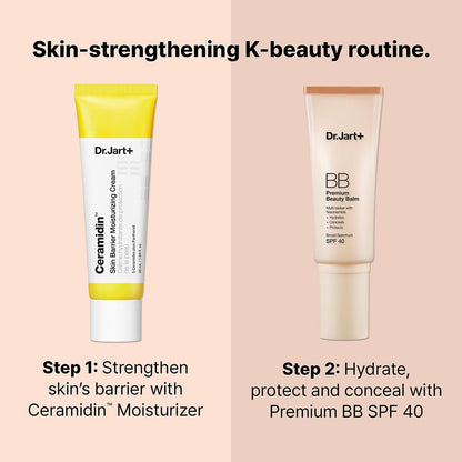 Dr.Jart+ Premium BB Korean Tinted Moisturizer with SPF 40 and Niacinamide | bb cream |Skin Tint | Korean Makeup, 1.35 Fl Oz