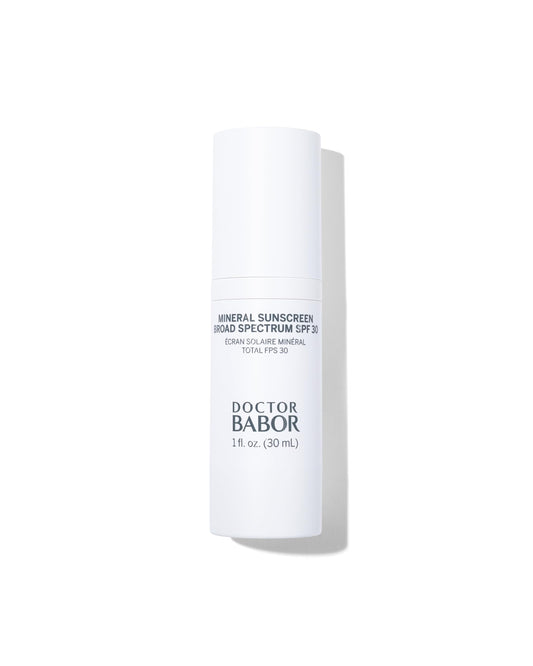 DOCTOR BABOR Protect Rx Mineral Face Sunscreen SPF 30, Physical Protection with No White Cast, Non Tinted Sheer Mineral Coverage for Anti Aging and Wrinkle Defense, Moisturizing Under Makeup, 1 oz.