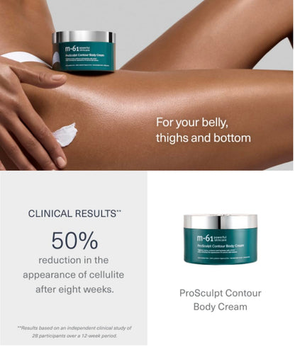m-61 ProSculpt Contour Body Cream | Firming Body Lotion Clinically Shown To Tighten, Tone, and Sculpt. Creamy, Fragrance Free - 5 Oz.