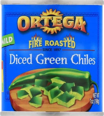 Ortega Diced Green Chiles, Mild, 7 oz