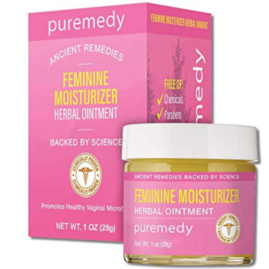 Puremedy - Feminine Herbal Salve - All-Natural Moisturizing Comfort Balm with Calendula & Elder Flower for Feminine Wellness, 1oz