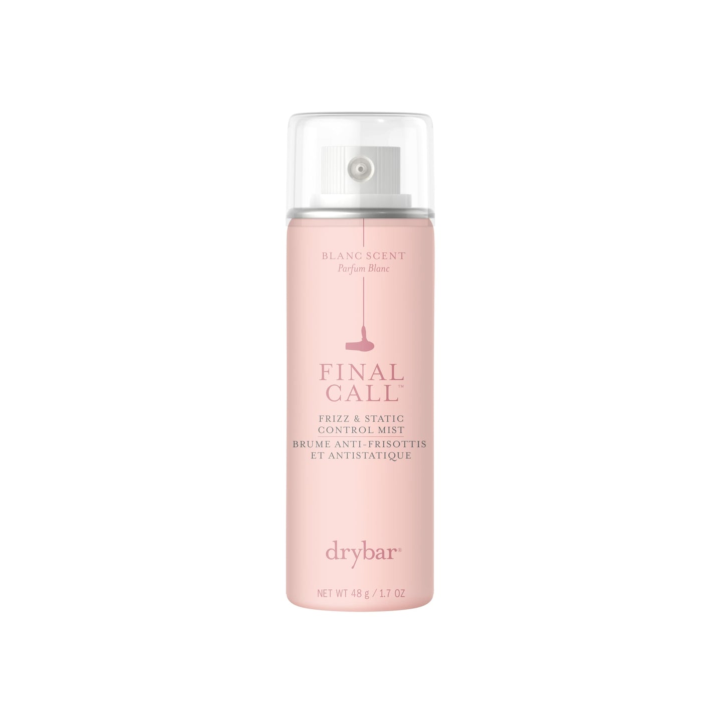 Drybar Final Call Frizz & Static Control Mist | Fights Frizz, Tames Flyaways to Maintain Smooth and Shiny Blowouts, 24 Hour Frizz Control & 72 Hour Static Control