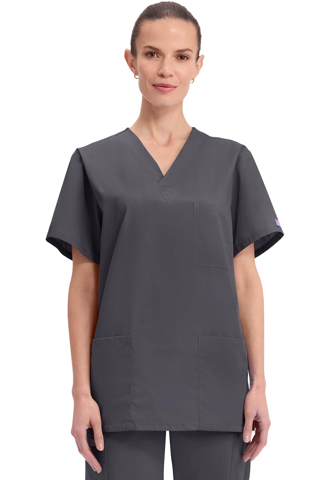 Cherokee Womens Unisex V-Neck Top