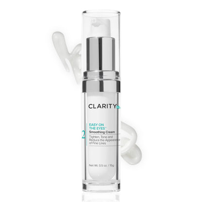 ClarityRx Easy On The Eyes Smoothing Eye Cream, Natural Plant-Based Anti-Aging Under Eye Cream for Dark Circles, Contains Hyaluronic Acid, Paraben & Cruelty Free (0.5oz)
