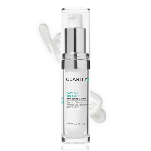 ClarityRx Easy On The Eyes Smoothing Eye Cream, Natural Plant-Based Anti-Aging Under Eye Cream for Dark Circles, Contains Hyaluronic Acid, Paraben & Cruelty Free (0.5oz)