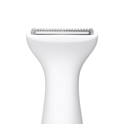 Panasonic Bikini Trimmer and Shaver for Women with 4 Attachments for Fast Easy Gentle Grooming in Intimate Areas, Use Wet/Dry, Electric Razor, Battery-Operated – ES-WV62-H (White/Silver)