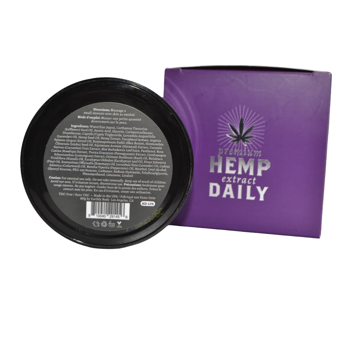 Premium Hemp Extract Daily Triple Cream - Menthol, Argan, Jojoba, Rosehips - Lightweight, Fast-Absorbing Moisturizing Topical Lotion with Essential Oils - 1.7 Ounces (Lavender, Pack of 1)