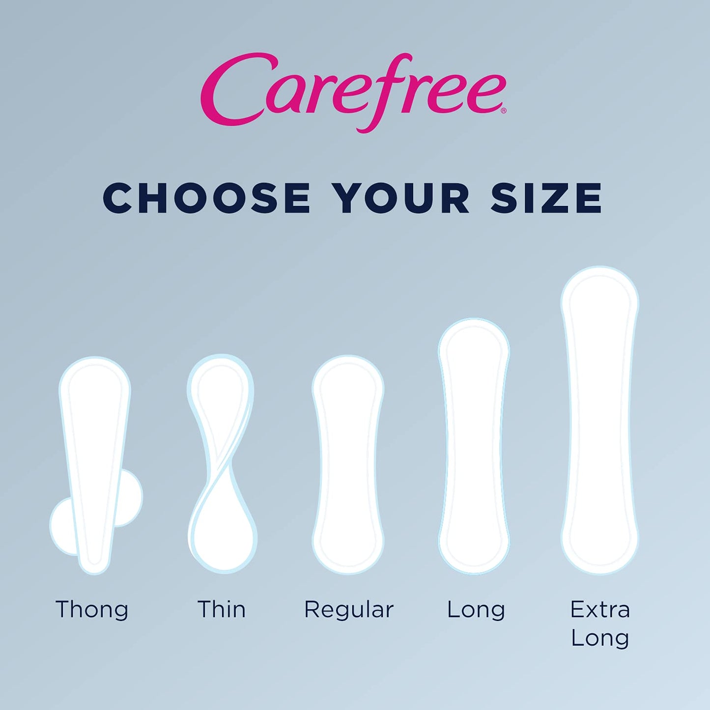 Carefree Acti-Fresh Body Shaped Regular Pantiliners, Fresh Scented, 54 Count (Pack of 1), Package May Vary