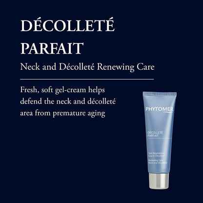 Phytomer Décolleté Parfait Neck Firming Cream | Anti-Aging Skin Tightening Gel-Cream for Neck & Chest| Helps Reduce Signs of Aging | Reduces Dark Spots & Wrinkles | 50 ml