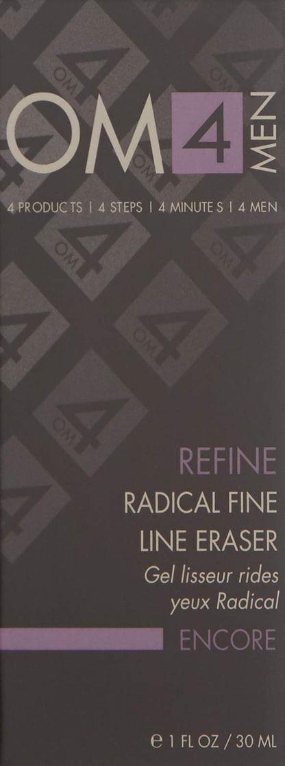 Organic Male OM4 Refine: Radical Fine Line Eraser Eye Gel - Age Corrective, Reduce Fine Lines, Puffiness