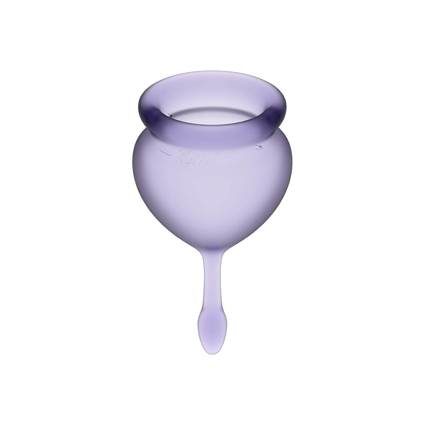Satisfyer Feel Good Menstrual Cup - Reusable Period Cup with Removal Stem - Soft, Flexible Body-Safe Silicone, Easy Insertion & Removal - Includes 2 Cup Sizes for All Flows (Purple)