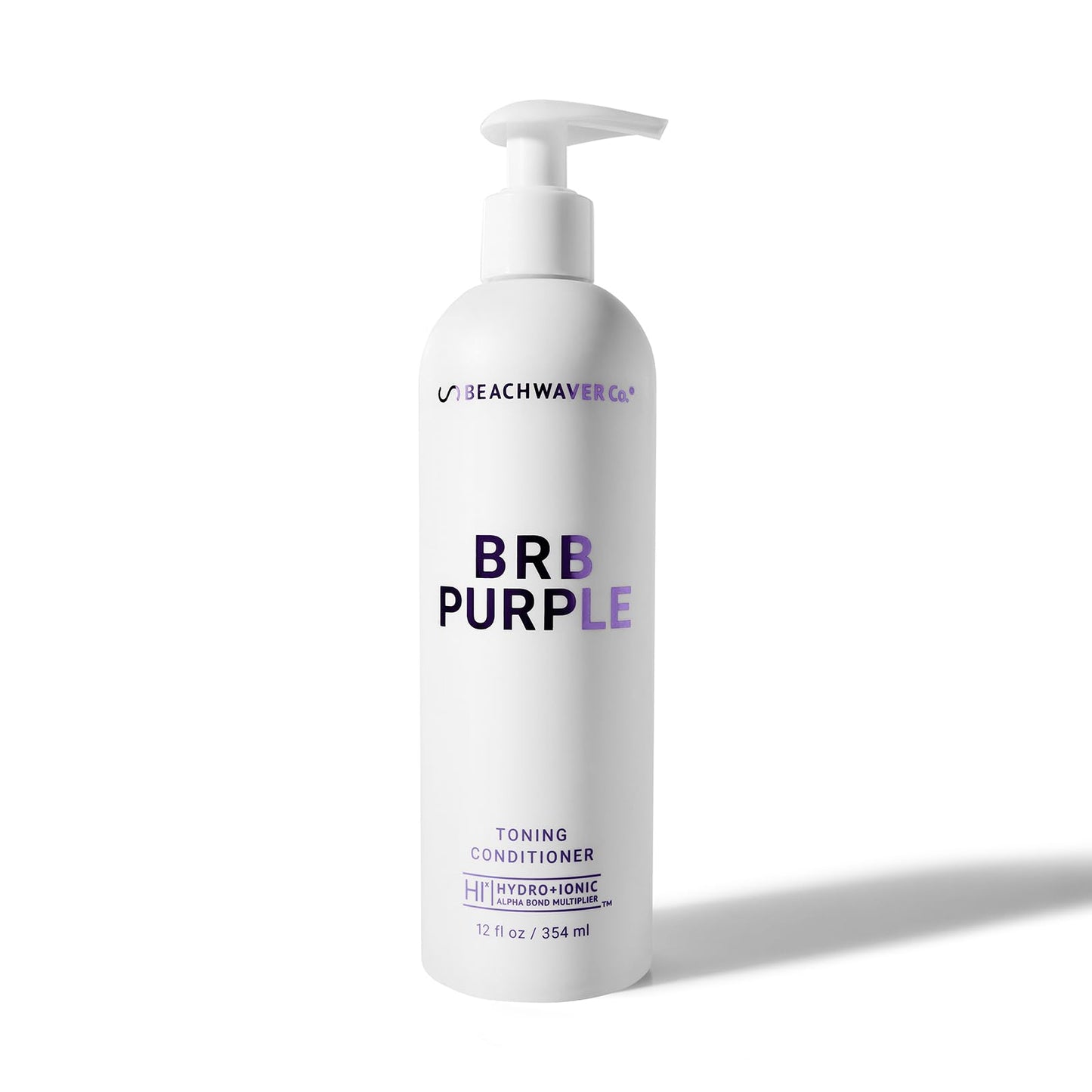 The Beachwaver Co. BRB Blonde Purple Conditioner - Full Size (12 Oz) | Anti-Brass Toning Conditioner w/HiX Vegan Bond Multipliers | Moisturizing, Sulfate-Free Formula for Blonde & Grey Hair