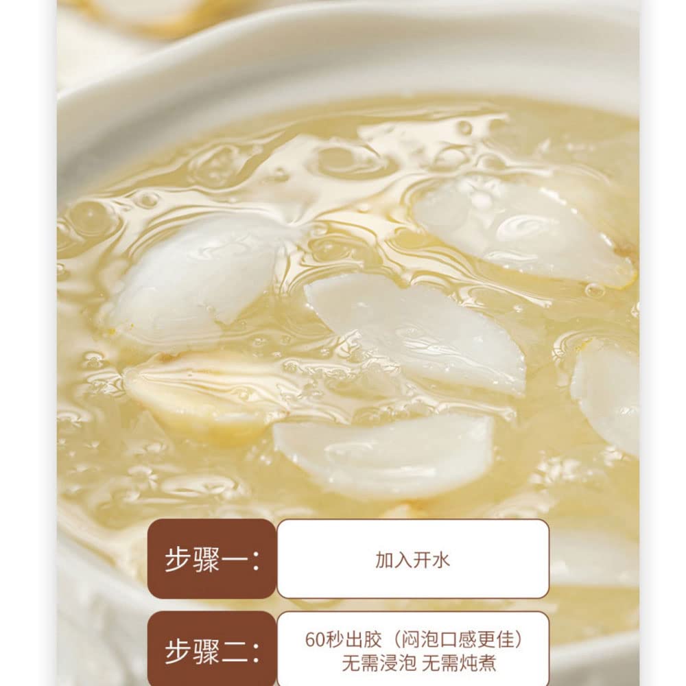 white fungus Starch Soup Powder 5.29 oz/150g (15g * 10 bags/bag) Freeze dried Tremella soup, instant breakfast Congee, Chinese Dessert breakfast drink