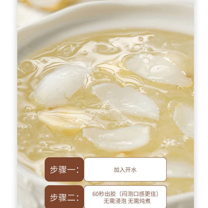 white fungus Starch Soup Powder 5.29 oz/150g (15g * 10 bags/bag) Freeze dried Tremella soup, instant breakfast Congee, Chinese Dessert breakfast drink