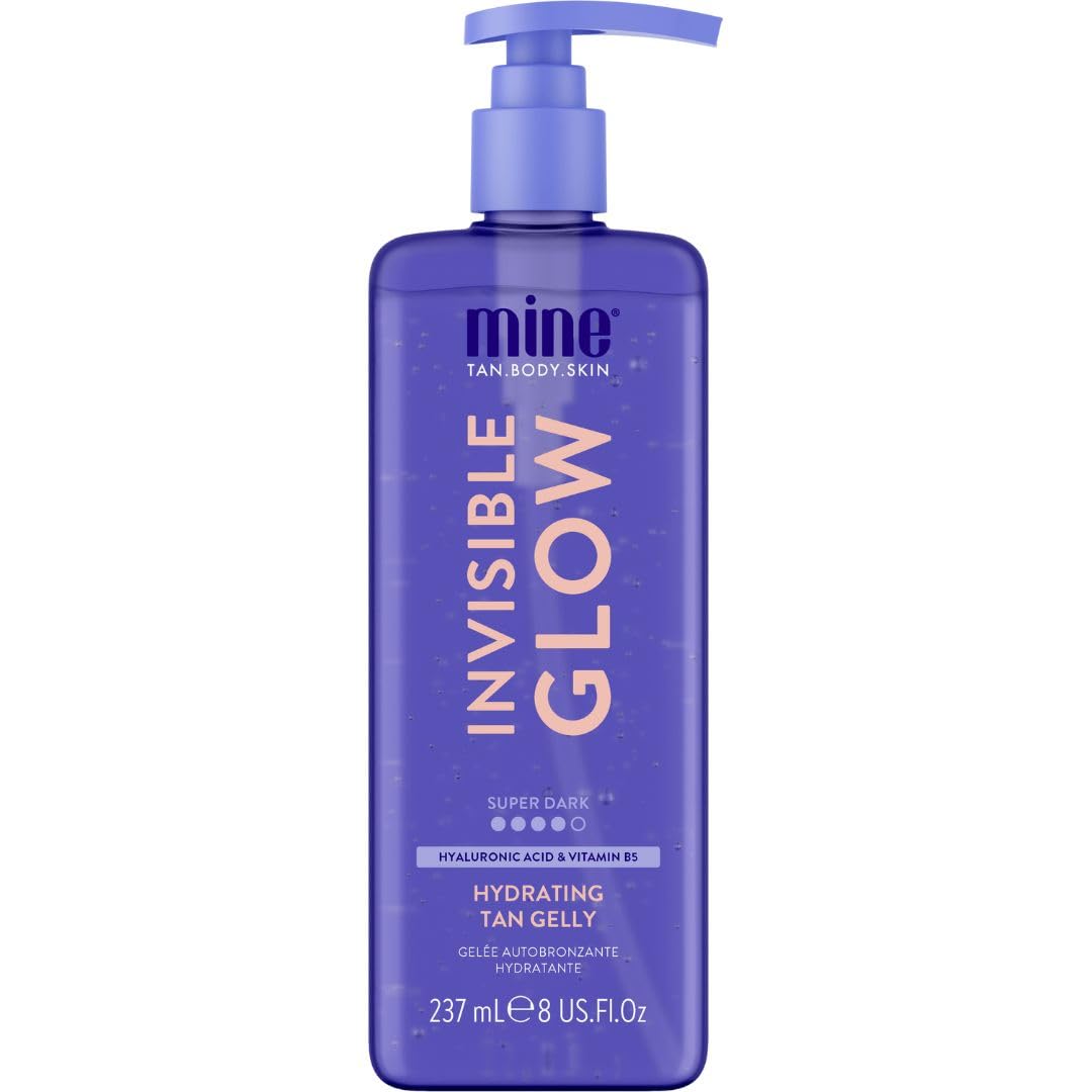 MineTan Clear Self Tanning Gel | Super Dark Invisible Tan Gel - Best Transfer Free Sunless Tanner, Hydrating, Quick Apply, For a Dark Bronze Skin Finish, Face & Body, 8 Fl Oz