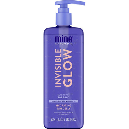MineTan Clear Self Tanning Gel | Super Dark Invisible Tan Gel - Best Transfer Free Sunless Tanner, Hydrating, Quick Apply, For a Dark Bronze Skin Finish, Face & Body, 8 Fl Oz
