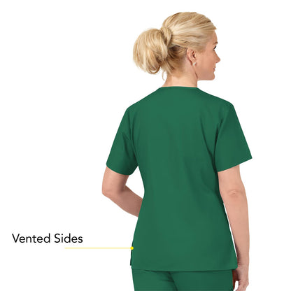 WonderWink womens Origins Bravo V-Neck Top, Hunter Green, X-Small