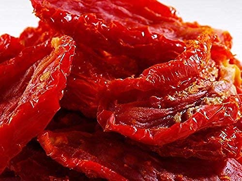 Tomatoes Sun-Dried, SUPER RED Halves, Ready to Eat Vegetables | Produced from fresh field-grown tomatoes, cut into halves | Nutrient Full, Delightful, Flavorful, Vegan, Pure | Turkish, 5 lbs. (80 oz.) Vacuum packed by Presto Sales LLC